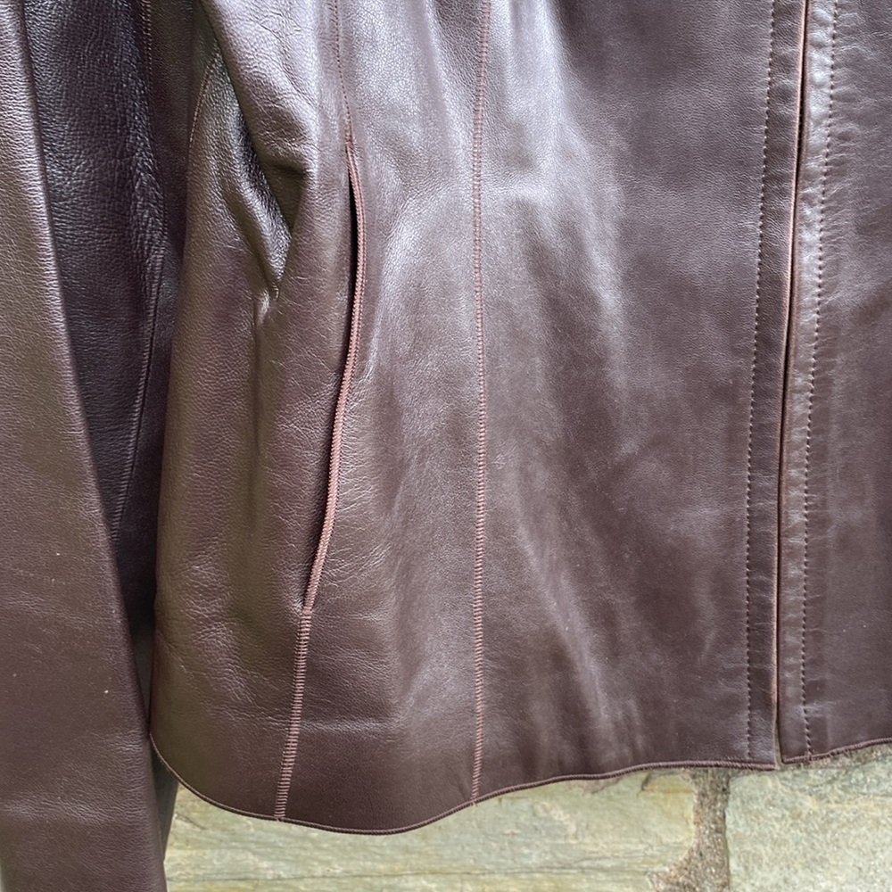 Cole Haan Lambskin Leather Jacket - Picture 3 of 7